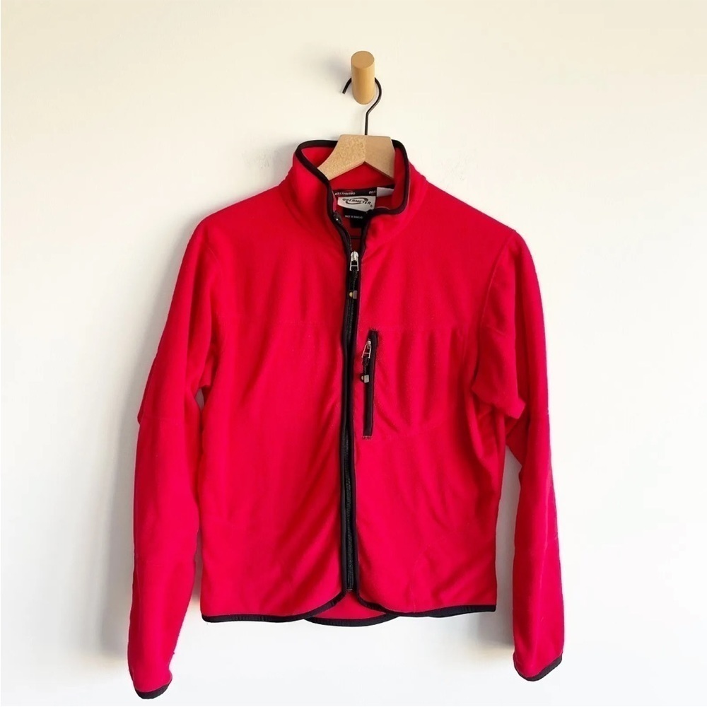 Obermeyer Women's light  Fleece Sweater Full Zip Red Size Large style 14114